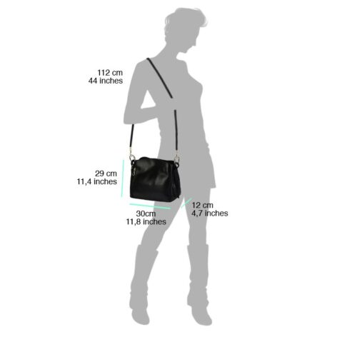 Sac bandoulière VIVIANA V GM </br> Cuir vachette souple italien – Image 4
