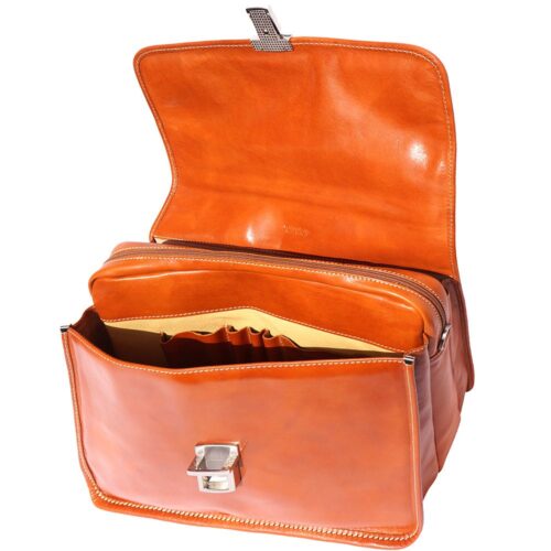 Cartable Porte-document Serviette bandoulière porte notebook en cuir avec 3 compartiments – Image 15