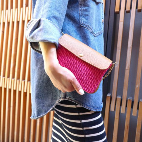 Solea Sac en Paille et Cuir Pochette & Bandoulière – Bild 4