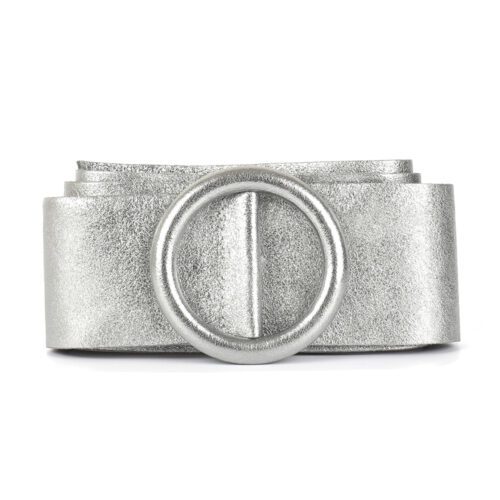 Rings of Elegance – Ceinture en Cuir avec Anneau Décoratif