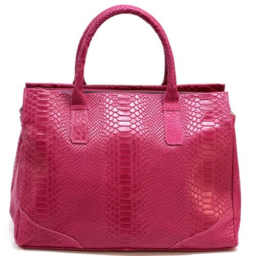 Serpentina Sac en Cuir Véritable avec Impression Python