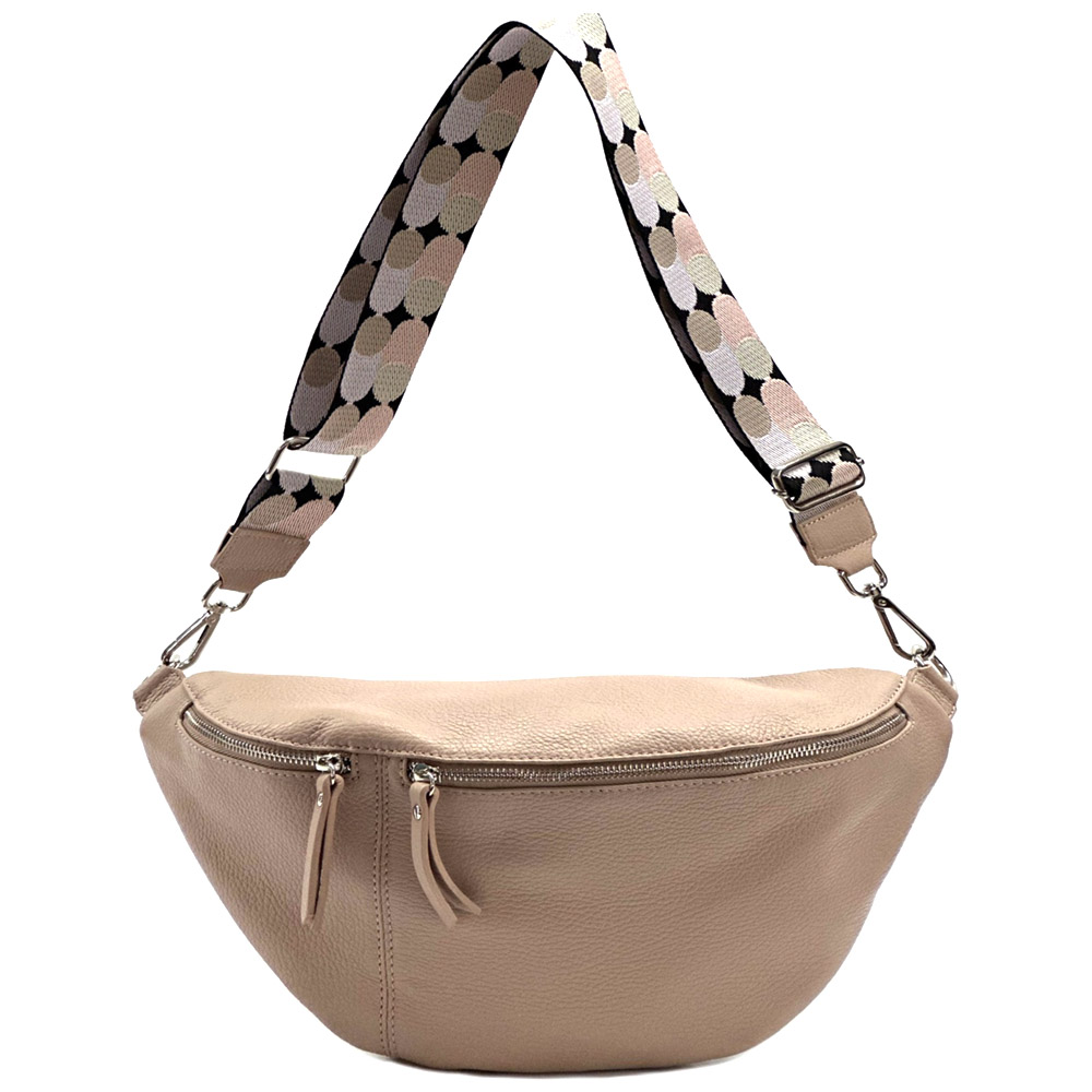 Sac à Bandoulière et Style Banane Wanda T en Cuir